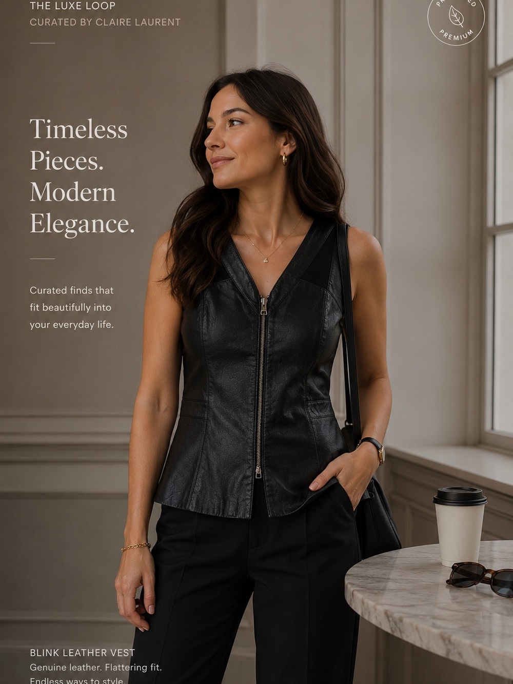 Blink Leather Vest - Black